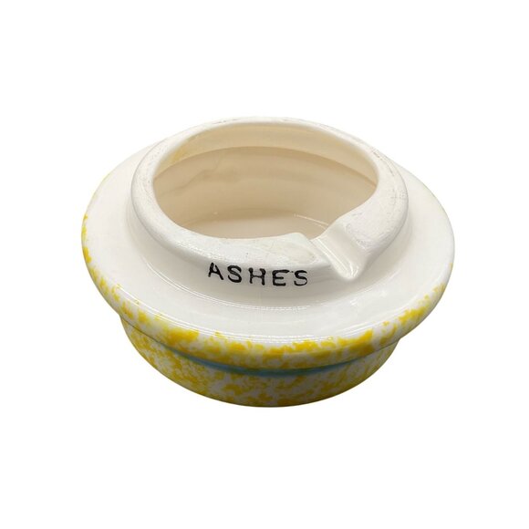 Vintage Ceramic Mug & Ashtray Set With Yellow Hat Design "For Pop Only" 4.25" H - Picture 5 of 7